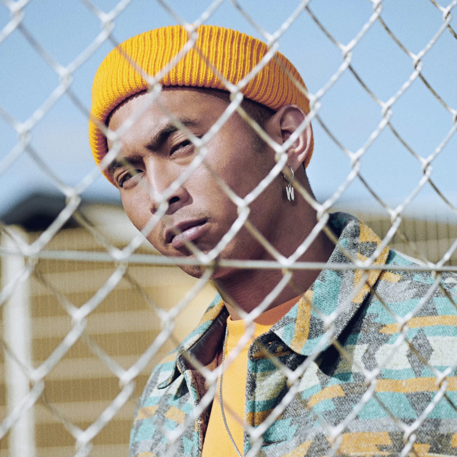 Fahrenheit | Silver-Tone Stainless Steel Melting Initial W Hoop Earring - Image 3