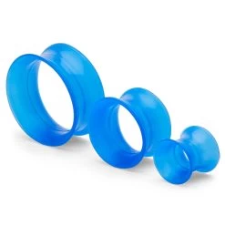 Blue Silicone Ear Skin Tunnel