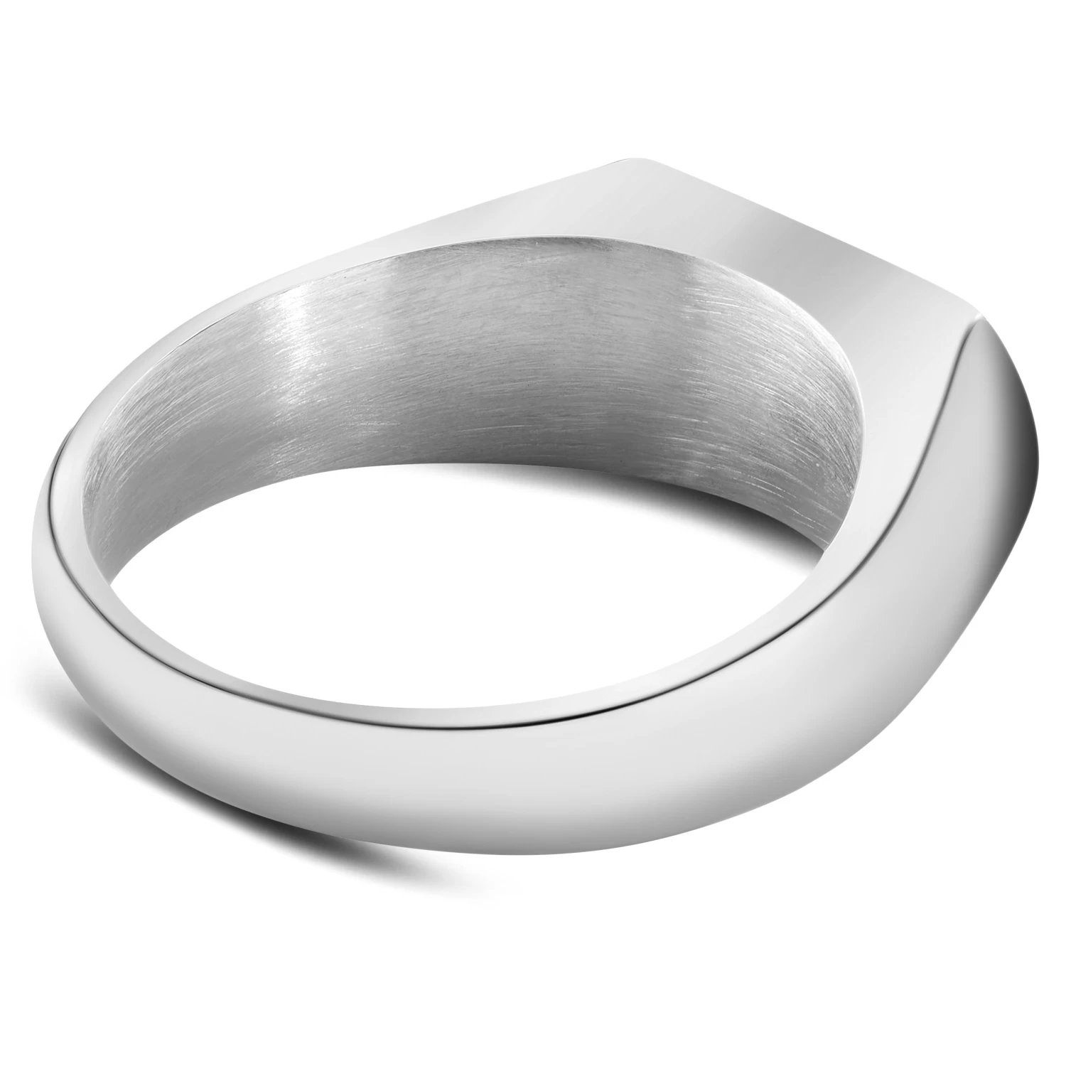 Orisun | Silver-Tone Stainless Steel Lapis Lazuli Signet Ring - Image 3