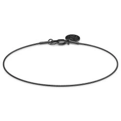 Essentials | 1 Mm Gunmetal Black Snake Chain Bracelet
