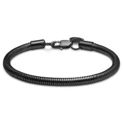 Essentials | 5 Mm Gunmetal Black Snake Chain Bracelet