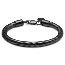 Essentials | 6 Mm Gunmetal Black Snake Chain Bracelet