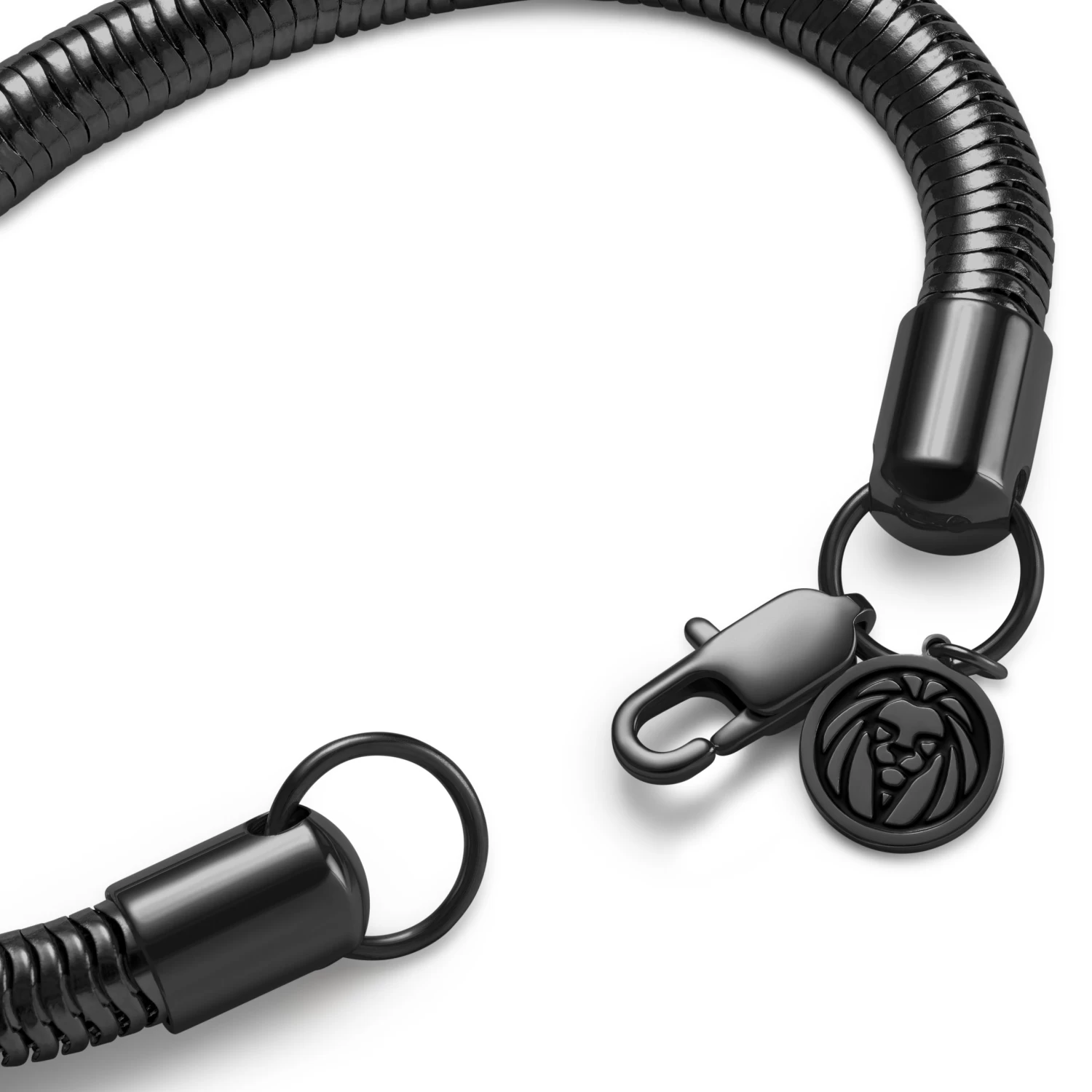 Essentials | 6 Mm Gunmetal Black Snake Chain Bracelet - Image 5