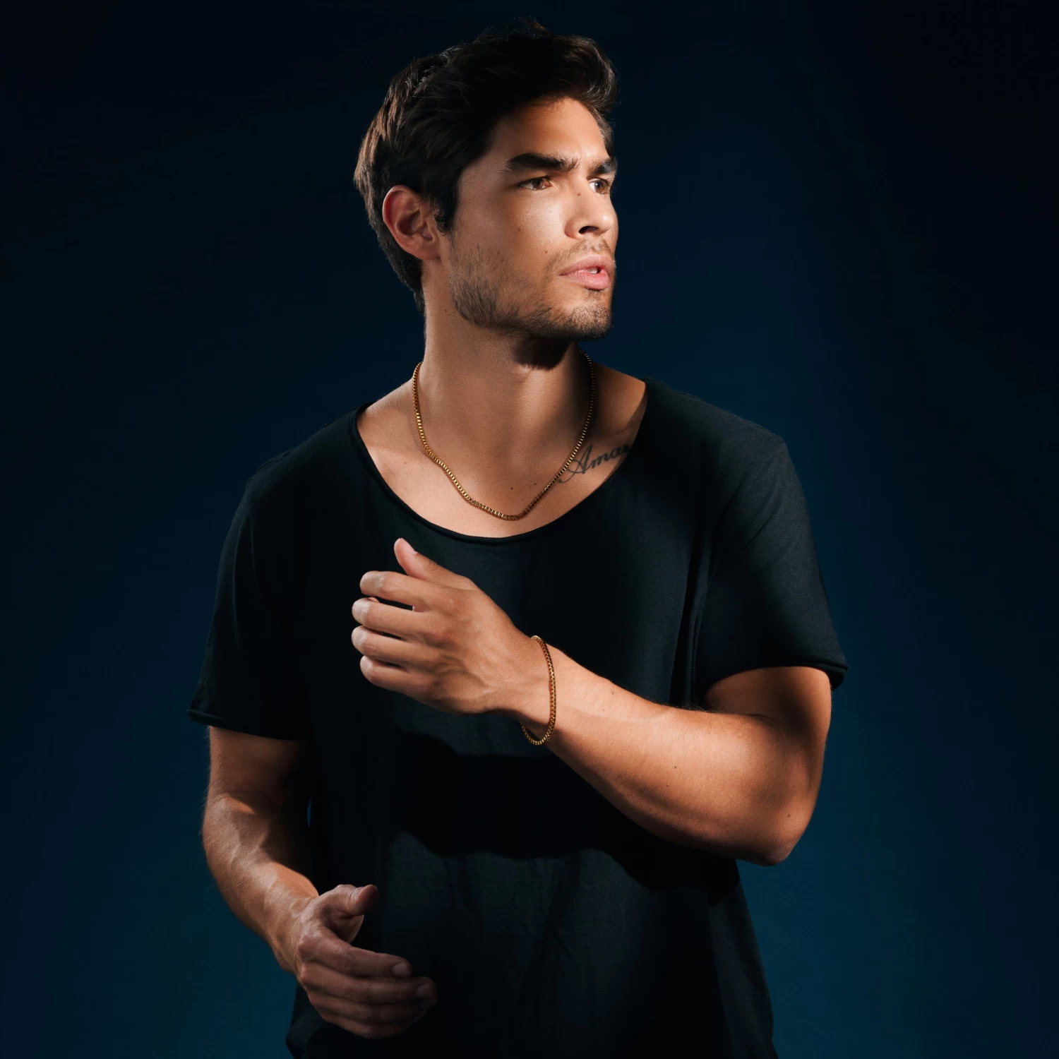 Essentials | 3 Mm Gold-Tone Square Box Chain Necklace - Image 2