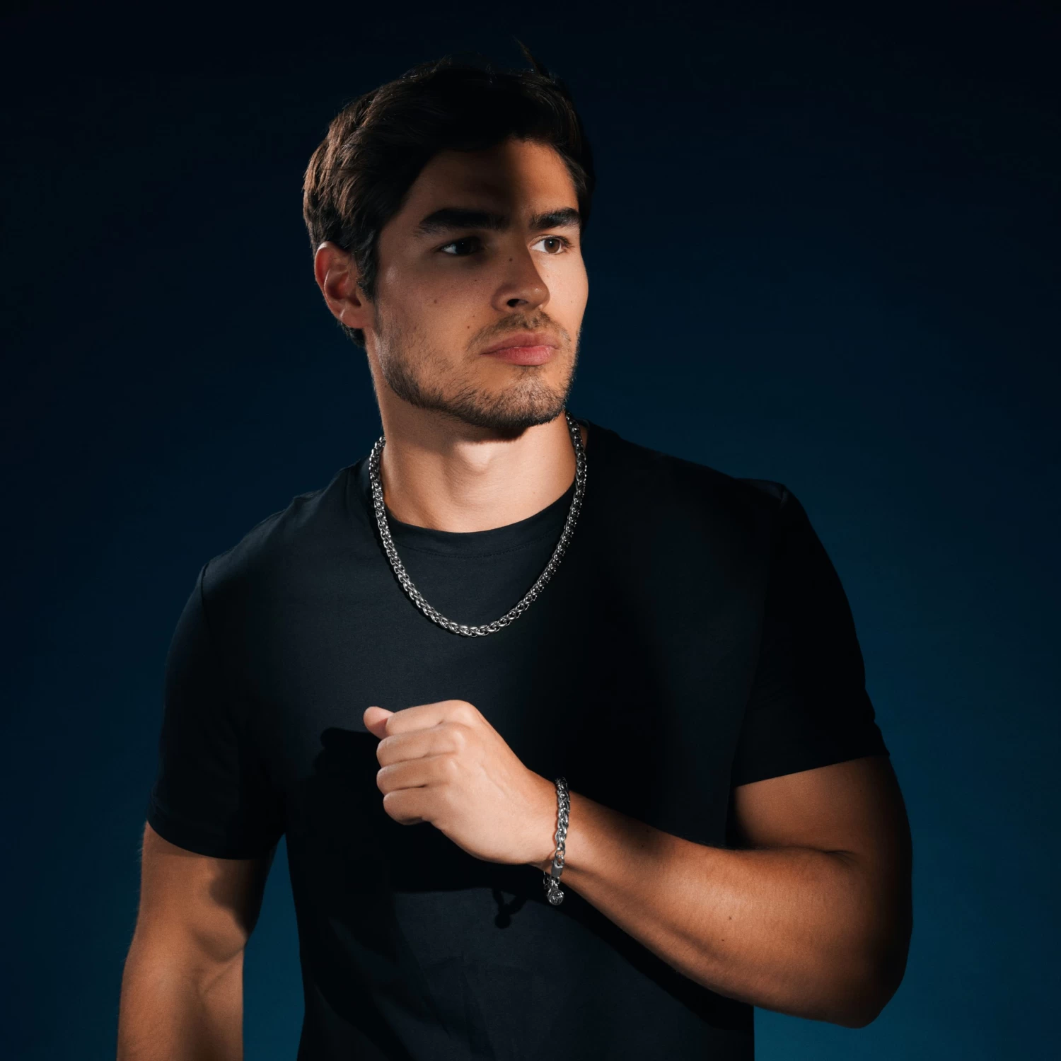 Essentials | 8 Mm Silver-Tone Wheat Chain Necklace - Image 2